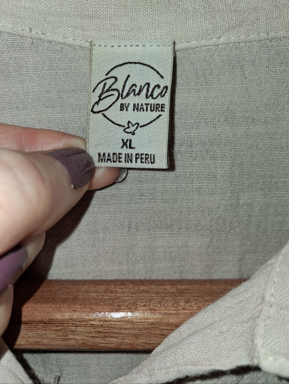 Blanco By Nature Cabana Dress Shirt Linen XL - Picture 4 of 7